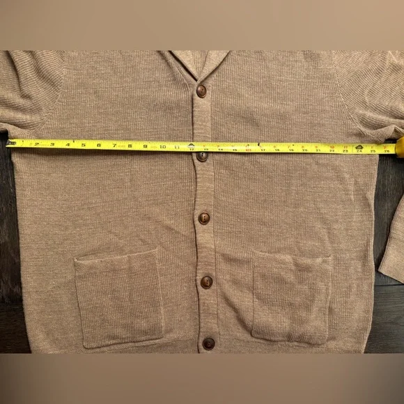 Polo by Ralph Lauren Men's Beige Cardigan Sweater - Picture 7 of 7